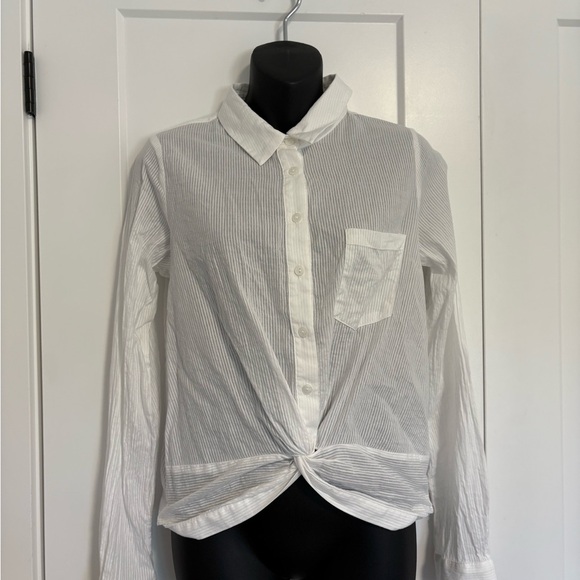 Heartloom The Paige Shirt Whit Collard Long Sleeve Button Cotton Down Size Small - Picture 3 of 11